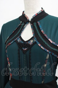 画像4: Ozz oneste / フリルチャイナワンピース  グリーン H-25-08-02-007-OO-OP-KB-ZH