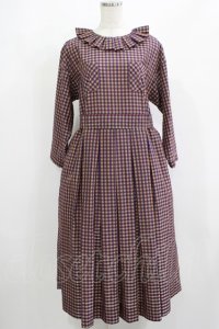 Jane Marple / アンデュラントチェックコレットドレス  マゼンタ H-25-08-02-008-JM-OP-KB-ZH