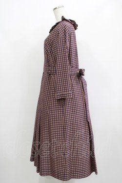 画像2: Jane Marple / アンデュラントチェックコレットドレス  マゼンタ H-25-08-02-008-JM-OP-KB-ZH