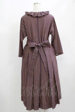 画像3: Jane Marple / アンデュラントチェックコレットドレス  マゼンタ H-25-08-02-008-JM-OP-KB-ZH