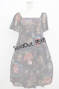 画像1: Jane Marple / スーベニアエンブレムワンピース  ボルドー H-25-08-02-009-JM-OP-KB-ZH