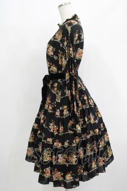 画像2: Jane Marple / Jubilee flowersミニドレス  ブラック H-25-08-02-017-JM-OP-KB-ZH