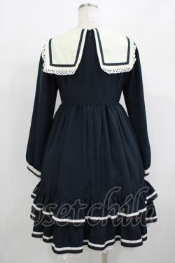 画像3: Melody BasKet / フリルセーラーワンピース  ネイビー H-25-08-02-021-LO-OP-KB-ZH