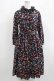 画像1: Jane Marple Dans Le Salon / Flowers of Jouy layered dress  ネイビー H-25-08-02-023-JM-OP-KB-ZH (1)