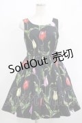 MILK / チューリーロマンスドレス  ブラックカラフル H-25-12-15-1036-ML-OP-KB-ZH