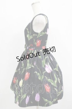 画像2: MILK / チューリーロマンスドレス  ブラックカラフル H-25-12-15-1036-ML-OP-KB-ZH