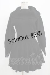 NICE CLAUP / ニットワンピース Free ブラック H-25-08-03-029-PU-OP-NS-ZH