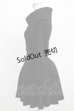 画像2: NICE CLAUP / ニットワンピース Free ブラック H-25-08-03-029-PU-OP-NS-ZH