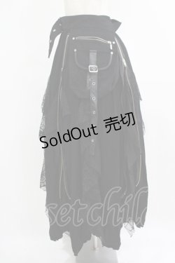 画像2: Qutie Frash / 蜘蛛の巣レースロングスカート Free ブラック H-25-08-03-031-QU-SK-NS-ZH