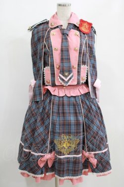 画像1: Angels Heart（海外ロリータブランド） / チェックセットアップ M ブルー/ピンク H-25-08-03-003-EL-OP-NS-ZH