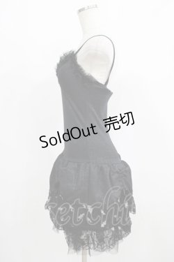 画像2: Qutie Frash / 蝙蝠チュールワンピース Free ブラック H-25-08-03-032-QU-OP-NS-ZH