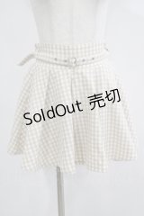 Ank Rouge / ベルト付きスカパン M ベージュ H-25-08-03-040-CA-SK-NS-ZH