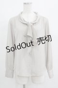 an another angelus / ラッフルボウタイブラウス Free L/KHAKI H-25-08-03-051-CA-BL-NS-ZH