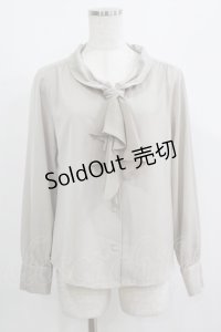 an another angelus / ラッフルボウタイブラウス Free L/KHAKI H-25-08-03-051-CA-BL-NS-ZH