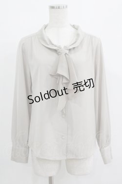 画像1: an another angelus / ラッフルボウタイブラウス Free L/KHAKI H-25-08-03-051-CA-BL-NS-ZH