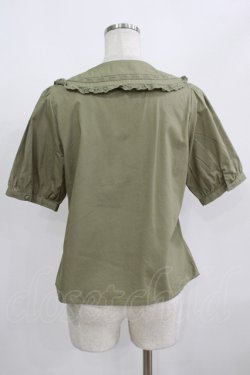 画像3: Fi.n.t / コットンレース使いビッグカラーブラウス Free KHAKI H-25-08-03-055-CA-BL-NS-ZH