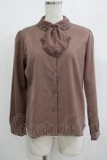 an another angelus / カットワーク刺繍ジャボ付きブラウス Free BROWN H-25-08-03-056-CA-BL-NS-ZH