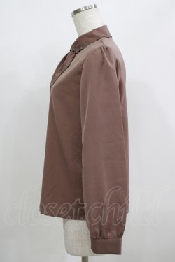 画像2: an another angelus / カットワーク刺繍ジャボ付きブラウス Free BROWN H-25-08-03-056-CA-BL-NS-ZH