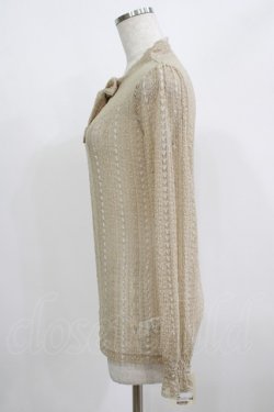 画像2: F&A / 総レースボウタイトップス Free BEIGE H-25-08-03-060-LO-TO-NS-ZH