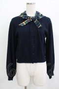 Fi.n.t / チェックフード付きニットカーディガン Free NAVY×GR H-25-08-03-061-CA-TO-NS-ZH
