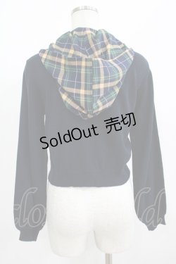 画像3: Fi.n.t / チェックフード付きニットカーディガン Free NAVY×GR H-25-08-03-061-CA-TO-NS-ZH