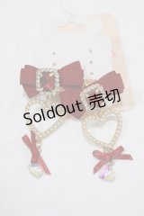 LIZ LISA / リボンハートイヤリング  レッド H-25-08-03-075-LO-AC-NS-ZH