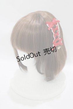 画像1: LIZ LISA / レースアップリボンクリップ  レッド H-25-08-03-081-LO-AC-NS-ZH