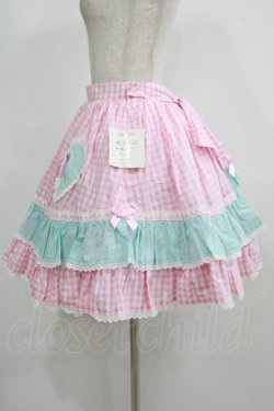 画像2: Angelic Pretty / ギンガムシャーベットスカート Free ピンク H-25-08-03-010-AP-SK-NS-ZH