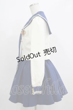 画像2: milky ange / オリジナル制服　美岬 Free Navy×Cream H-25-08-03-017-EL-OP-NS-ZH