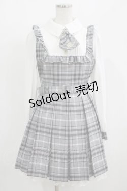 画像1: Secret Honey / ネクタイ付プリーツワンピース Free グレー H-25-08-03-018-CA-OP-NS-ZH