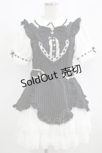 LIZ LISA / ハートエプロンワンピース Free ブラック H-25-08-03-021-LO-OP-NS-ZH