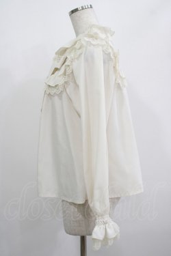 画像2: Melody BasKet / フリルレースヨーク切替ブラウス  アイボリー H-25-08-04-026-LO-BL-KB-ZH