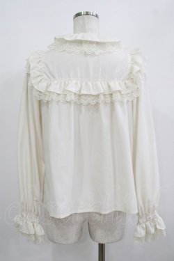 画像3: Melody BasKet / フリルレースヨーク切替ブラウス  アイボリー H-25-08-04-026-LO-BL-KB-ZH