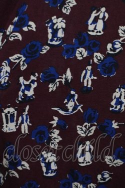 画像4: Jane Marple Dans Le Salon / Dance with rosesのラッフルフリルブラウス  ボルドー H-25-08-04-027-JM-BL-KB-ZH