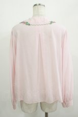 画像3: Jane Marple / Flower embroidery collar blouse  ピンク H-26-01-09-021-JM-BL-KB-ZH (3)