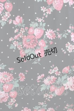 画像4: Jane Marple / Strawberries and flowersラッフルフリルドレス  ブラック H-25-08-04-003-JM-OP-KB-ZH