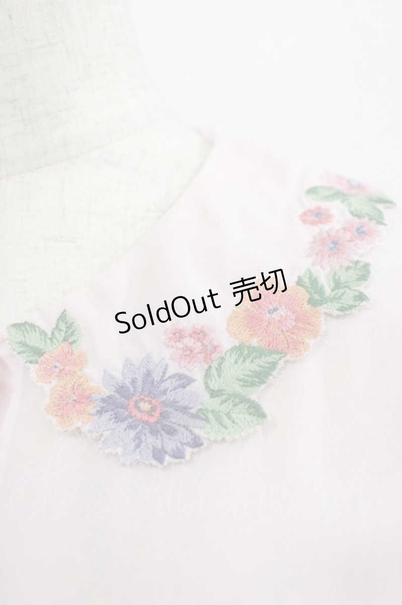 画像4: Jane Marple / Flower embroidery collar blouse  ピンク H-26-01-09-021-JM-BL-KB-ZH (4)