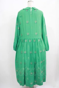 画像3: Jane Marple Dans Le Salon / EIIR jacquard dayドレス  エメラルドグリーン H-25-08-04-004-JM-OP-KB-ZH