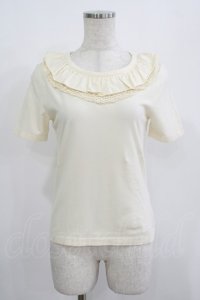 Jane Marple / レースフリルカットソー  アイボリー H-25-08-04-040-JM-TO-KB-ZH