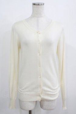 画像1: Jane Marple / バックフリルカーディガン  オフ H-25-08-04-042-JM-TO-KB-ZH