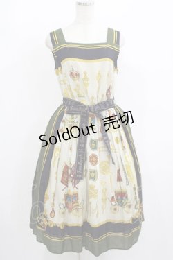 画像1: Jane Marple / Royal Paradeスクエアドレス  カーキ H-25-08-04-005-JM-OP-KB-ZH