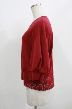 画像2: Jane Marple Dans Le Salon / Half puffy sleeve sweatshirt  ワイン H-25-08-04-044-JM-TO-KB-ZH