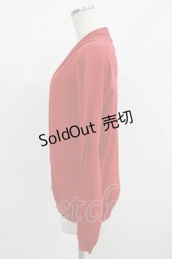 画像2: Jane Marple Dans Le Salon / Long Staple Cotton Drape Cardigan  レッド H-25-08-04-048-JM-TO-KB-ZH