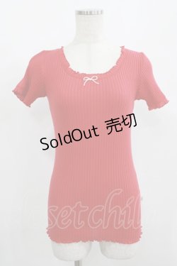 画像1: Katie / UNDER PRETTIES frill tee  レッド H-25-08-04-049-LO-TO-KB-ZH