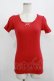 画像1: Katie / UNDER PRETTIES frill tee  レッド H-25-08-04-049-LO-TO-KB-ZH (1)