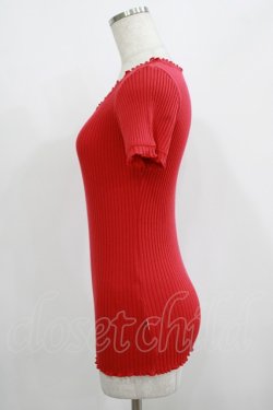 画像2: Katie / UNDER PRETTIES frill tee  レッド H-25-08-04-049-LO-TO-KB-ZH
