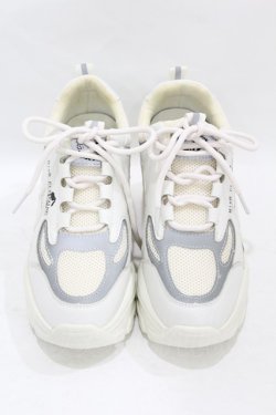 画像1: NieR Clothing / 厚底スニーカー 23.0cm 白 H-25-08-04-1001-PU-SH-KB-ZH