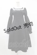 Moi-meme-Moitie / タイニーローズカトリーヌワンピース 9号 ブラック×オフホワイト H-25-08-04-1004-MO-OP-KB-ZH