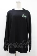 Candy Stripper / 8bit　L/S TEE  黒 H-25-08-04-1041-PU-TO-KB-ZH