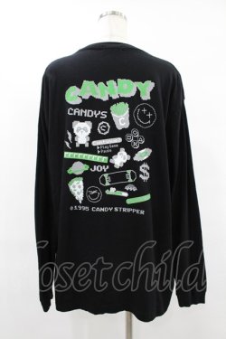 画像2: Candy Stripper / 8bit　L/S TEE  黒 H-25-08-04-1041-PU-TO-KB-ZH